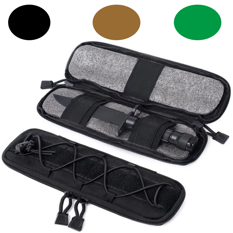 Edc Carry Kit - Tactical Belt Bag Knife Flashlight Storage