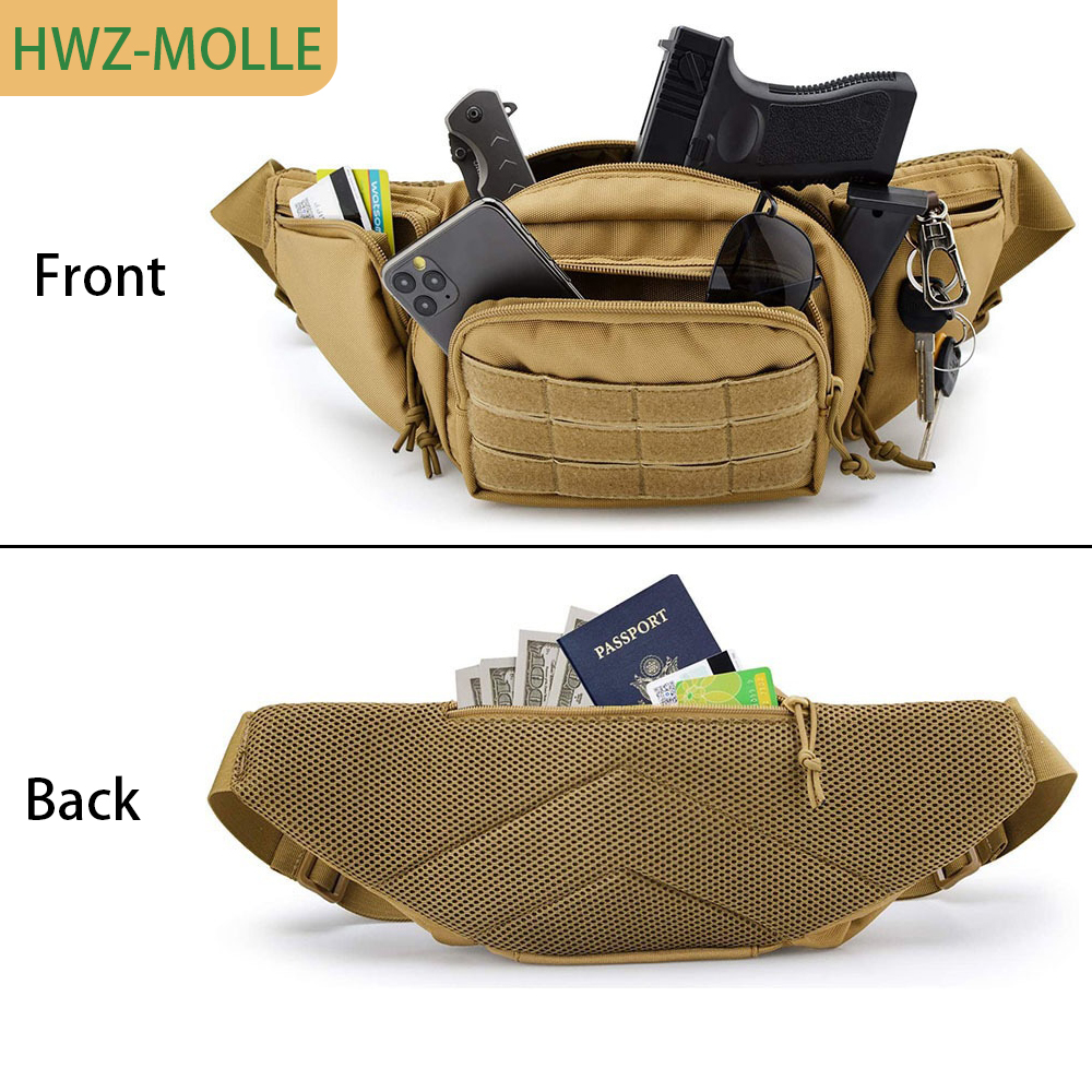 Tactical Molle Fanny Pack Wais - Edc Carry Fanny Pack ulasan dan harga