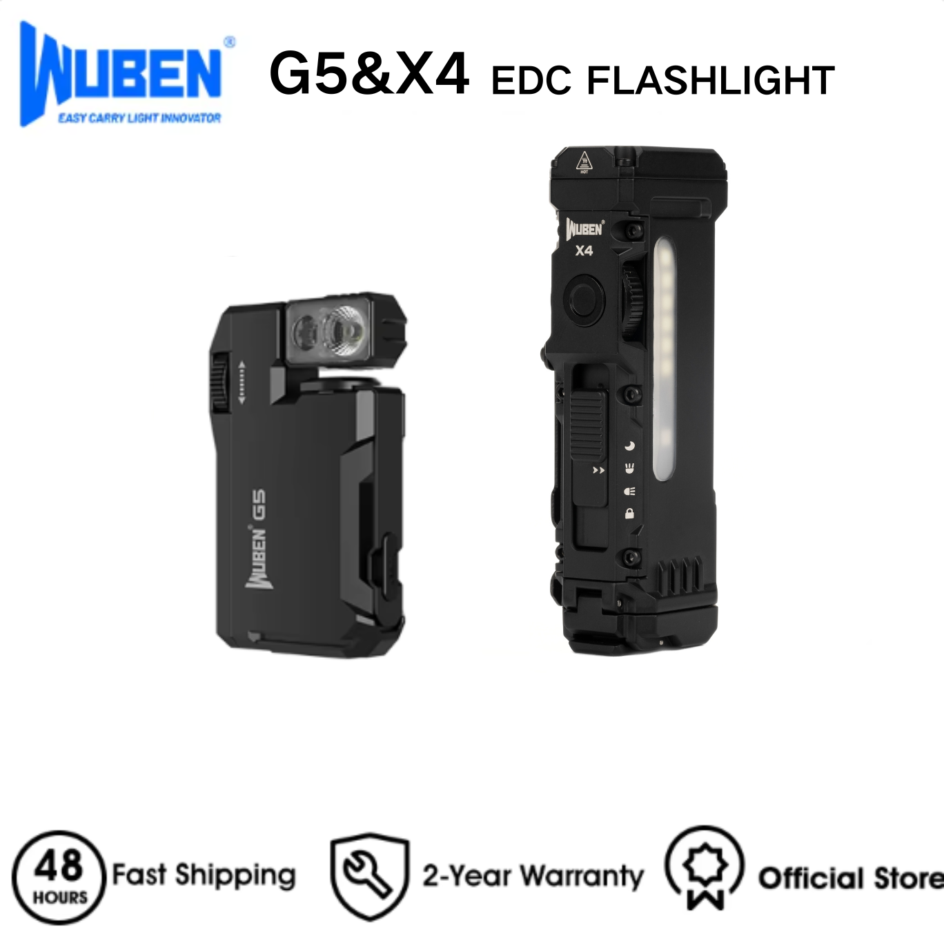 WUBEN X4 & G5 EDC Flashlight B - Edc Carry Flashlight ulasan dan harga