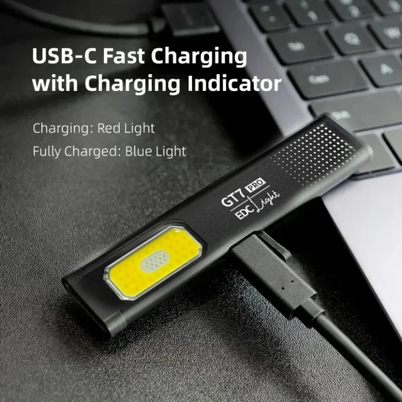 Mini LED Flashlight USB C Rech - Keychain Flashlight ulasan dan harga