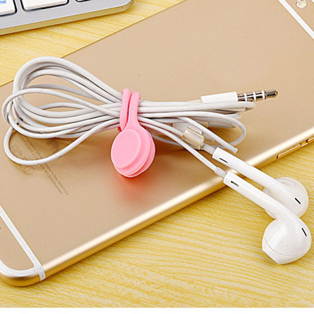 8Pcs Magnetic Earphone Bobbin  - Cable Winder Keychain ulasan dan harga