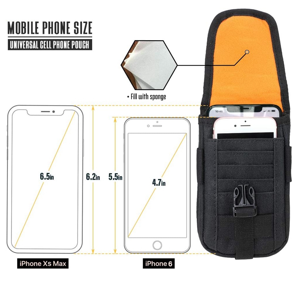 Tactical Phone Pouch Molle,Sma - Edc Carry Pocket ulasan dan harga