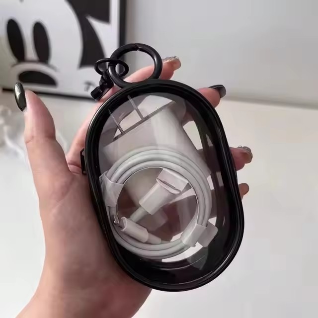 Portable Mini Clear Zipper Sto - Cable Winder Keychain ulasan dan harga