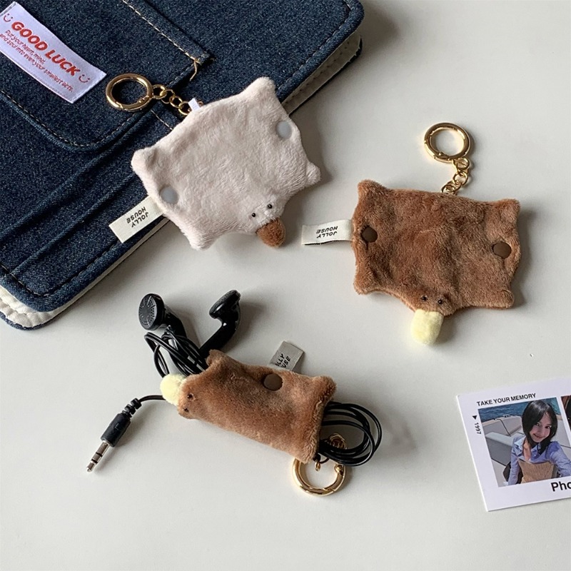 Plush Platypus Earphone Cord W - Cable Winder Keychain ulasan dan harga