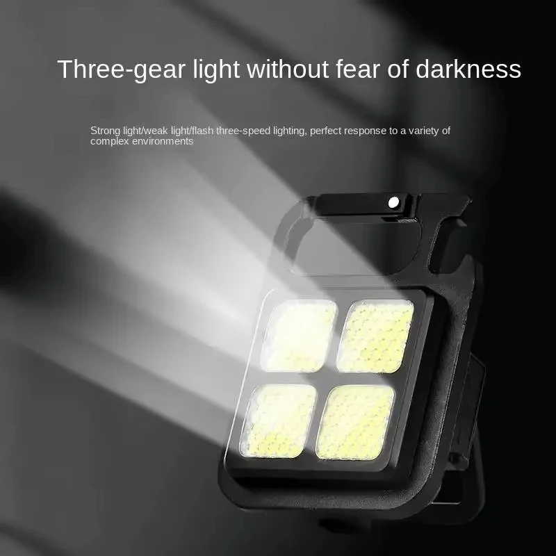 4 Lamp Beads Outdoor Strong Li - Keychain Flashlight ulasan dan harga