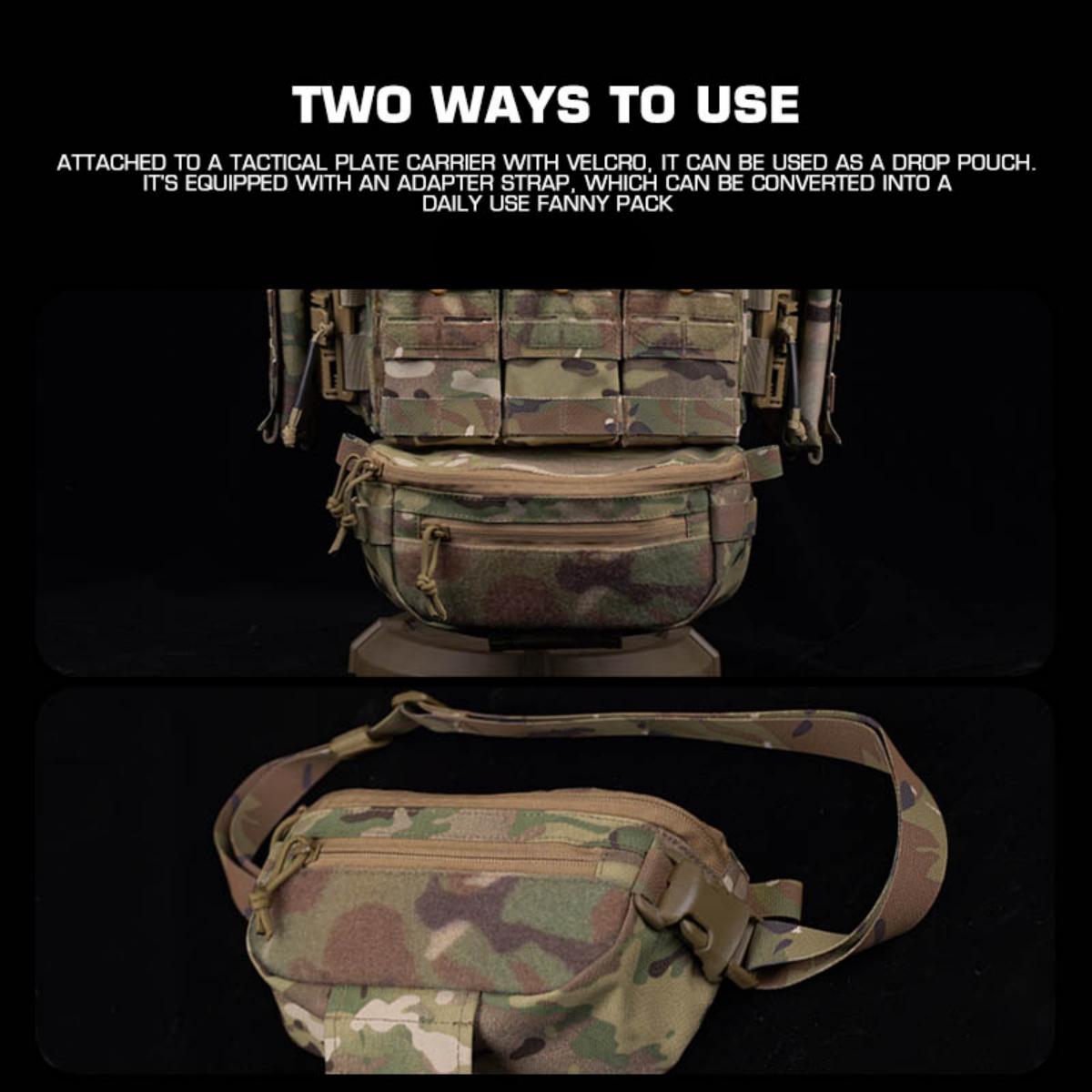 DP Universal Drop Pouch Dual-P - Edc Carry Fanny Pack ulasan dan harga