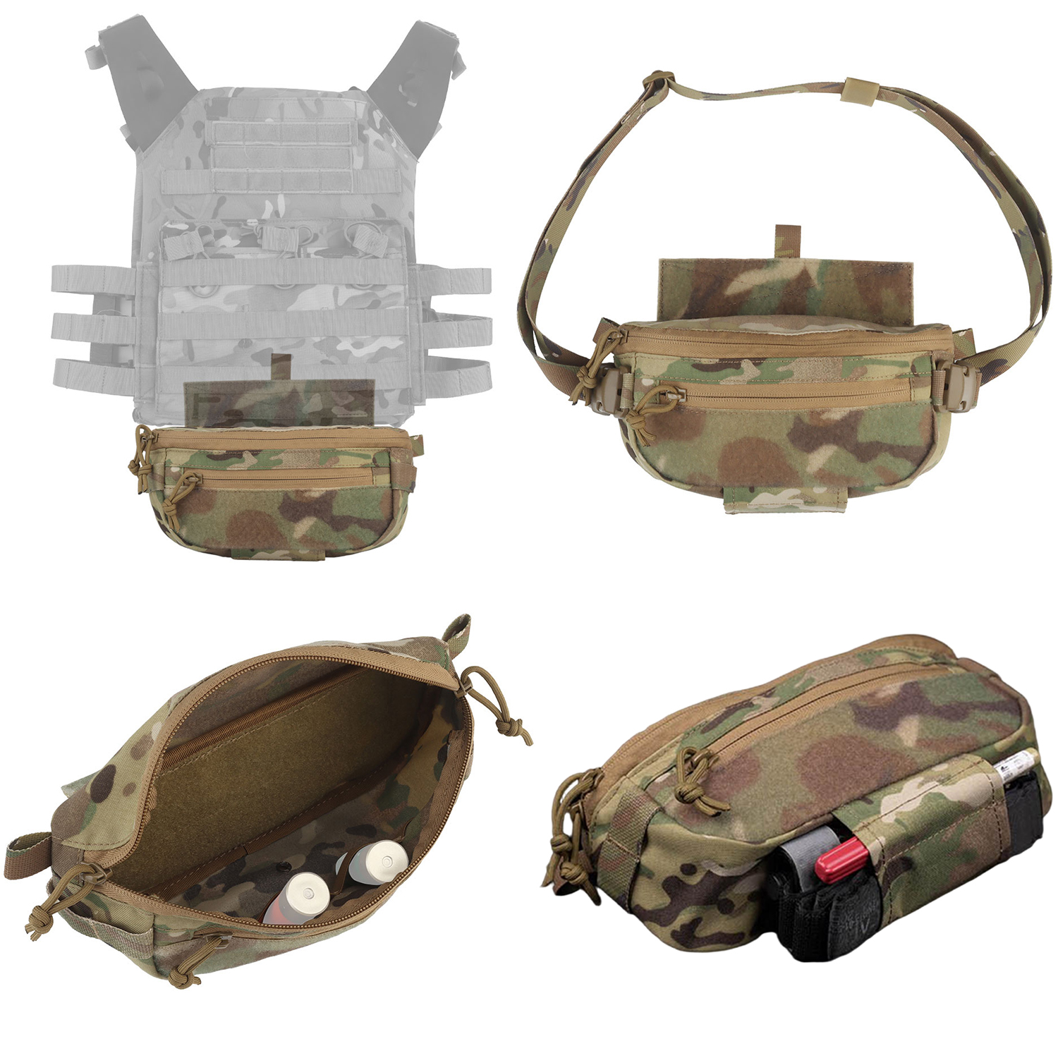 DP Universal Drop Pouch Dual-P - Edc Carry Fanny Pack ulasan dan harga