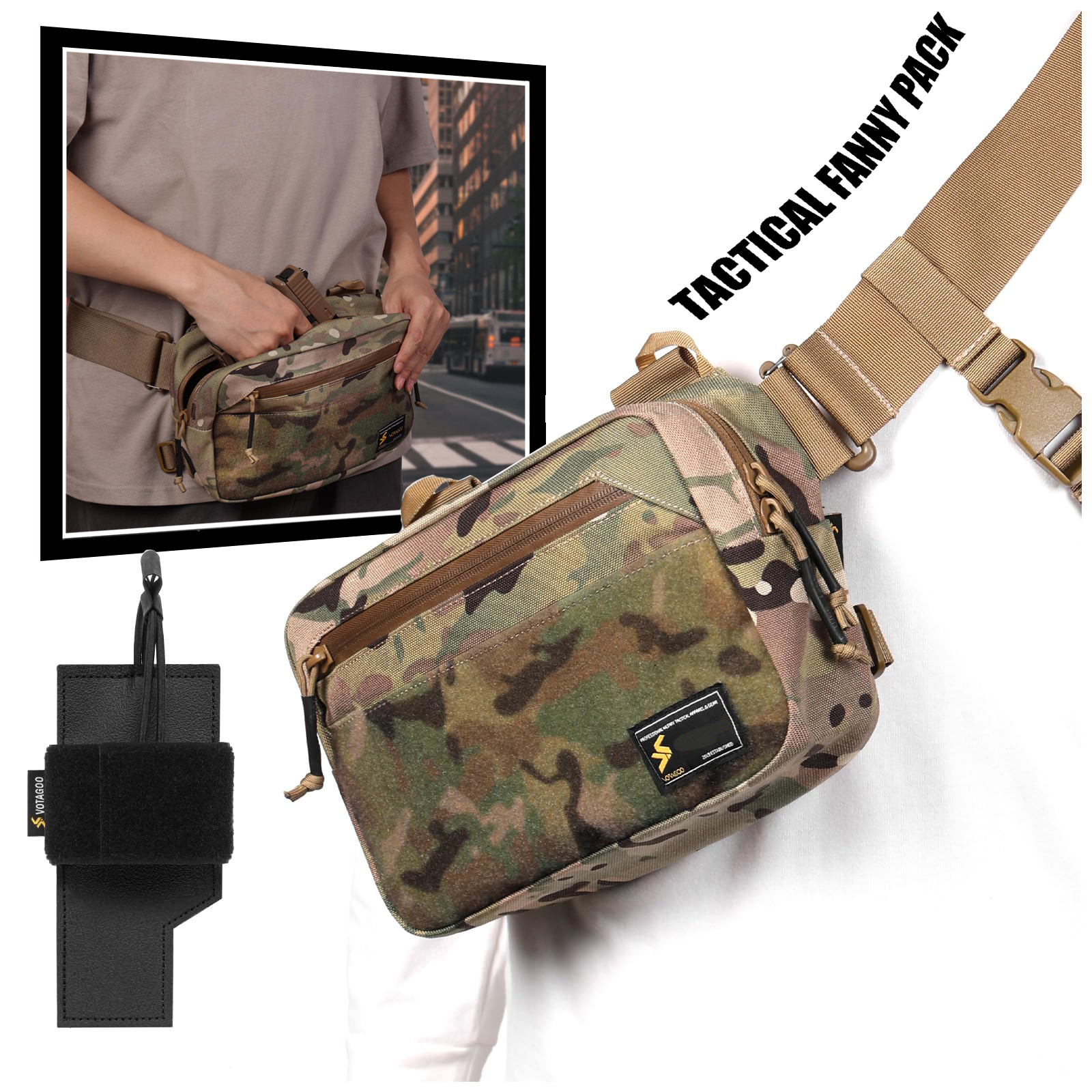 Tactical Fanny Pack, Concealed - Edc Carry Fanny Pack ulasan dan harga