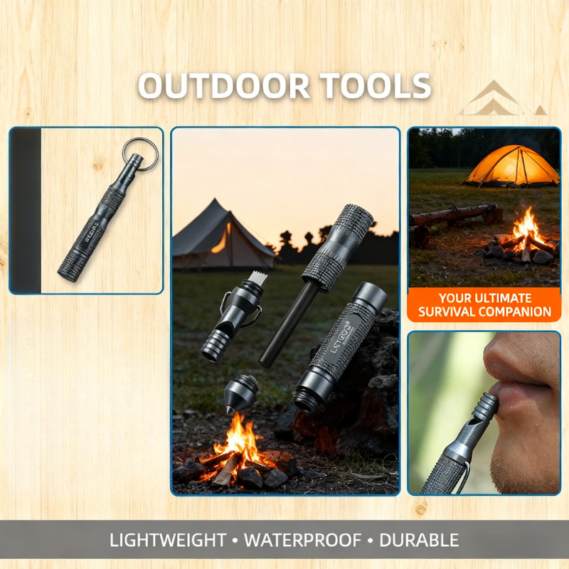 New Waterproof High Decibel Su - Ferro Rod Striker ulasan dan harga