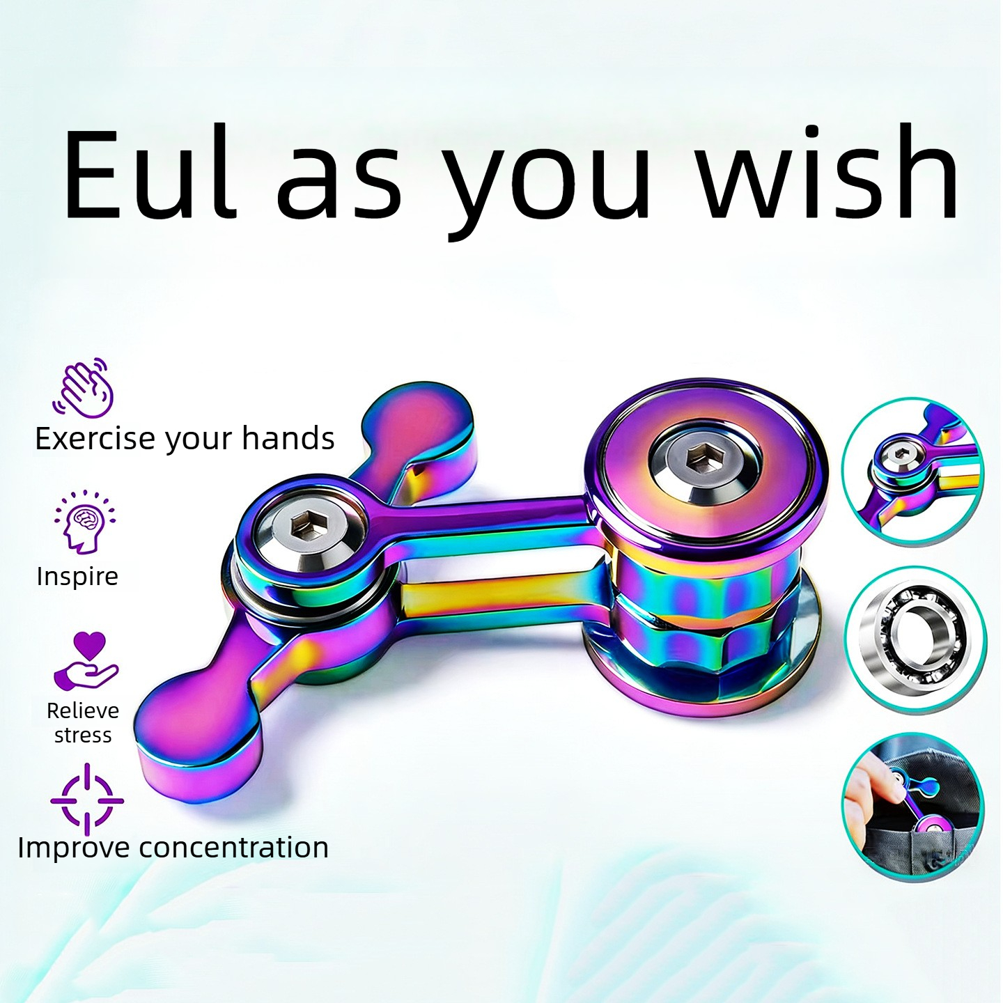 Metal Rainbow Fidget Spinner S - Fidget Spinner Bearing ulasan dan harga