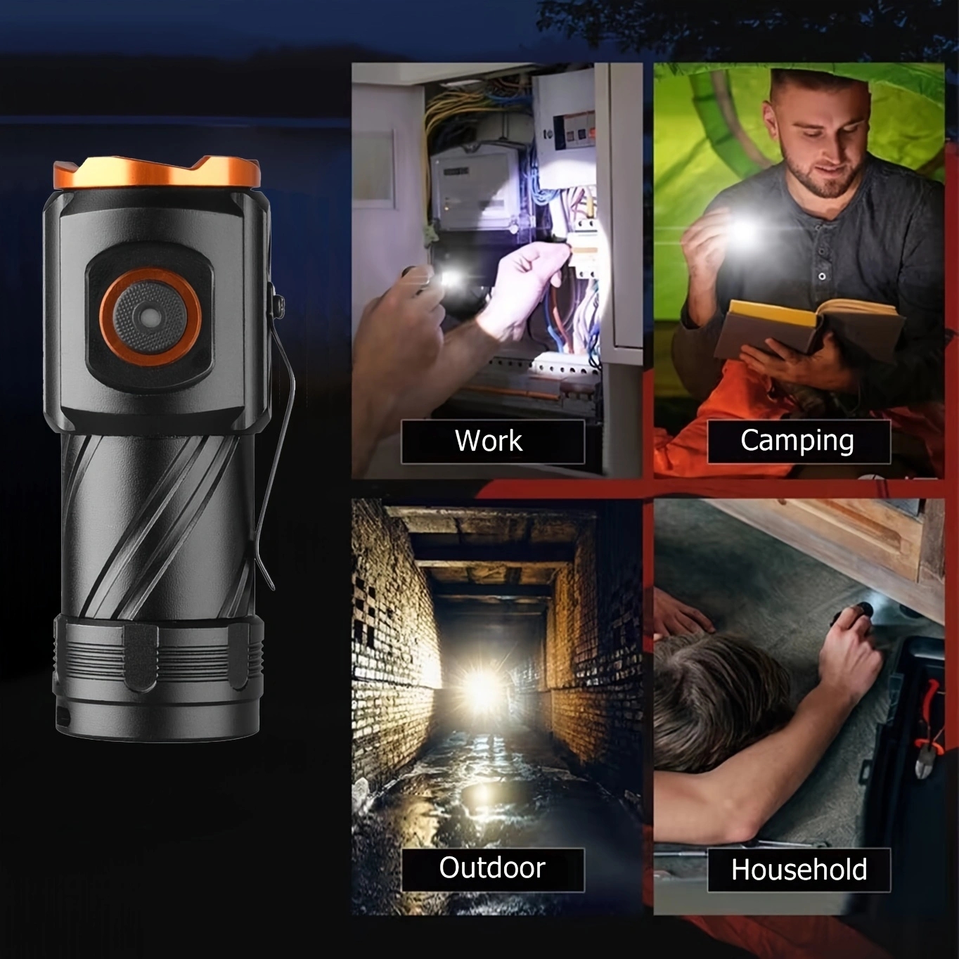 Mini EDC Flashlight 3x Led Hig - Edc Carry Kit ulasan dan harga