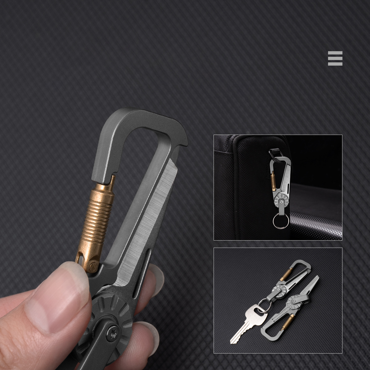 Titanium Alloy EDC Keychain Wi - Edc Carry All ulasan dan harga