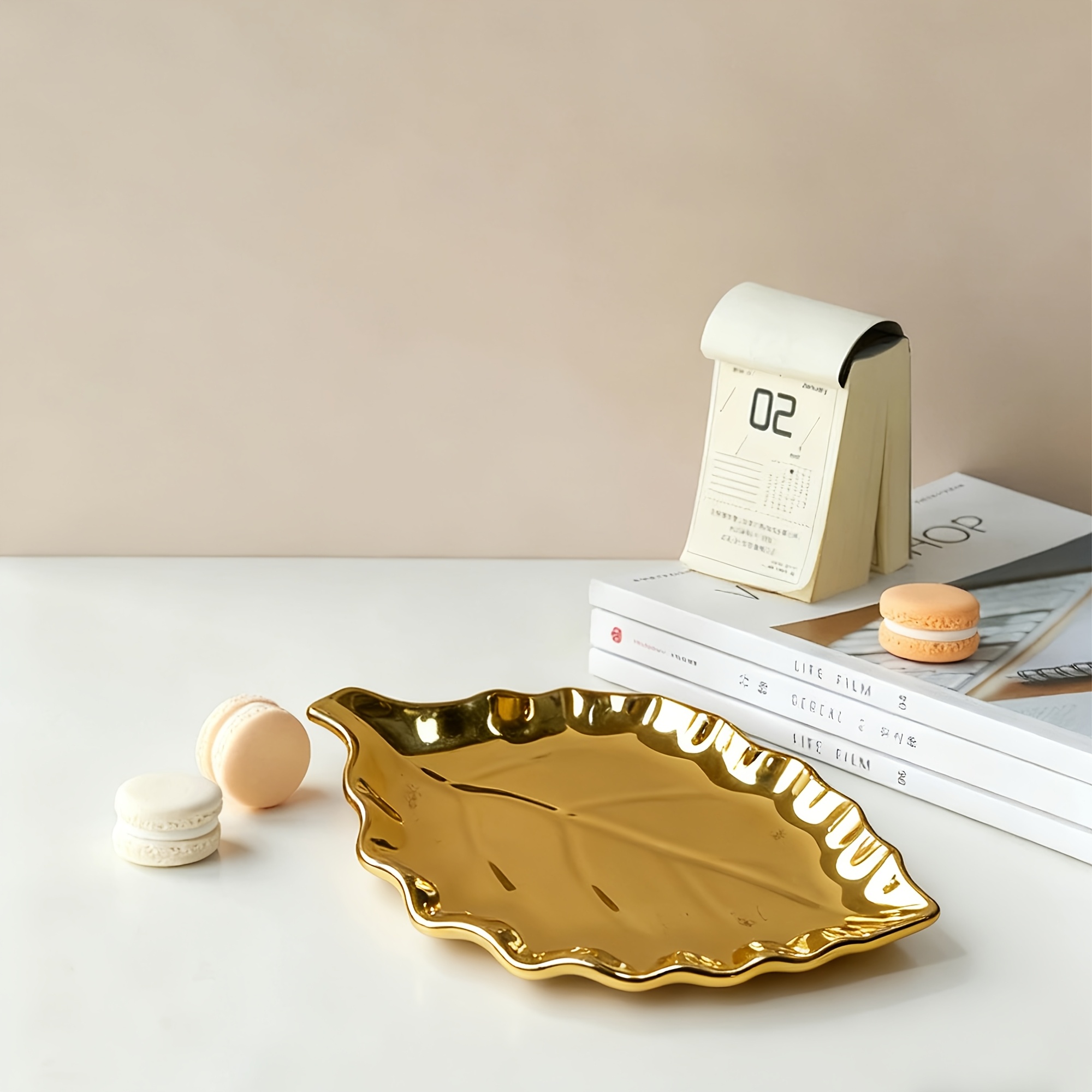 1pc Light Luxury Golden Leaf S - Pocket Knife Ceramic ulasan dan harga