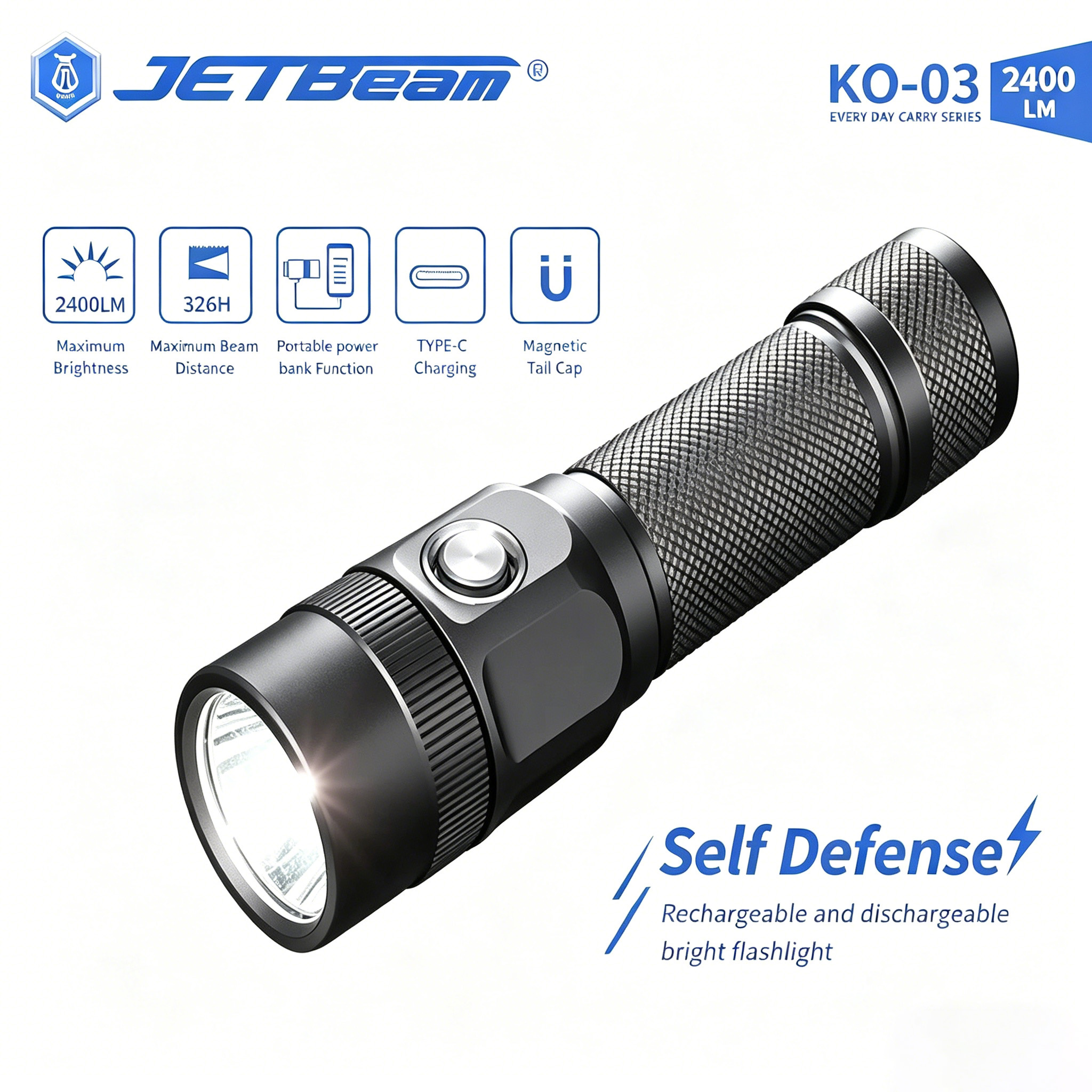 Jetbeam KO-03 EDC Flashlight 2 - Edc Carry Flashlight ulasan dan harga